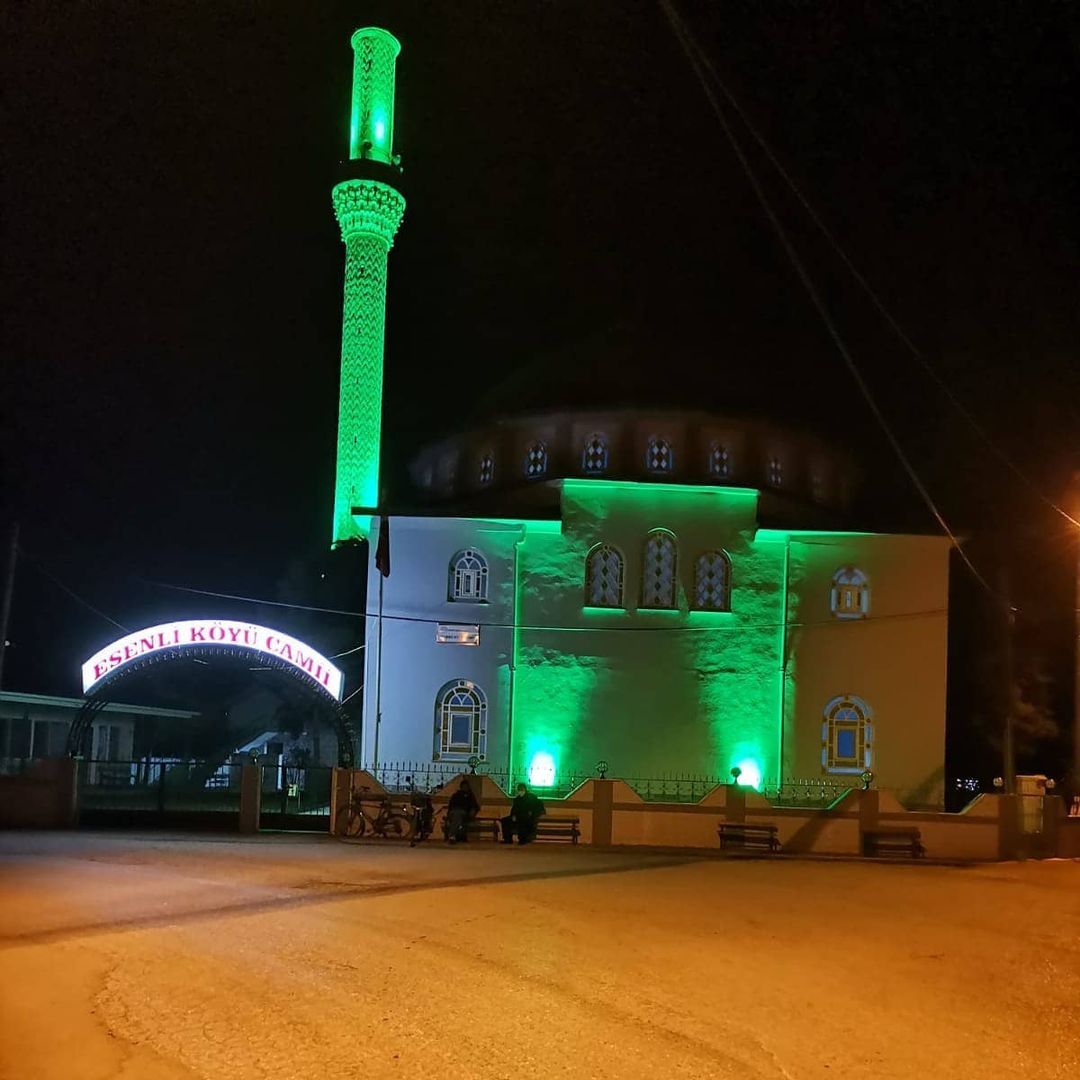 ESENLİ KOYU CAMİİ minare ve şerefe aydınlatma çalışması...